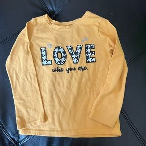Mustard Yellow long sleeve toddler shirt